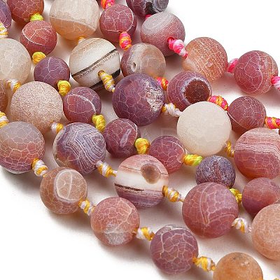 Dyed & Heated Natural Weathered Agate Beads Strands GG-CBAB9C6-M01-01-1