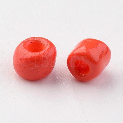 8/0 3mm Baking Paint Glass Seed Beads Loose Spacer Beads X-SEED-S002-K4-1