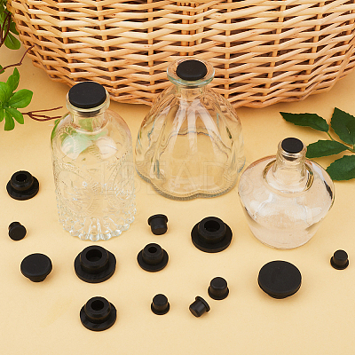 20Pcs 5 Style Silicone Hole Plugs AJEW-GF0008-06C-1