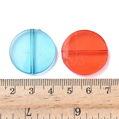 Flat Round Transparent Acrylic Beads MACR-R546-26-1