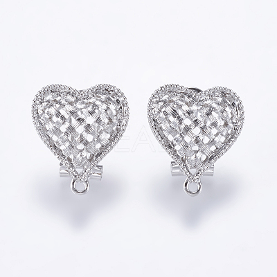 Alloy Stud Earring Findings PALLOY-F201-19-1