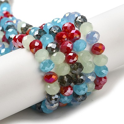 Glass Beads Strands EGLA-A034-M8mm-49-1