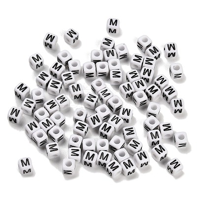 Opaque Acrylic Beads OACR-S076-01M-1