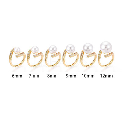 Brass Micro Pave Cubic Zirconia Cup Peg Ring Settings KK-B166-04G-1