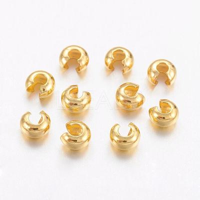 Brass Crimp Beads Covers KK-H291-NFG-NF-1