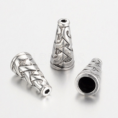 Tibetan Style Alloy Bead Cone TIBEB-00821-AS-NR-1