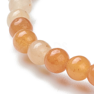 Natural Red Aventurine Beaded Stretch Bracelets BJEW-D446-A-24-1