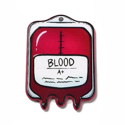 Double-sided Printed  Acrylic Pendants X-MACR-M022-03B-1