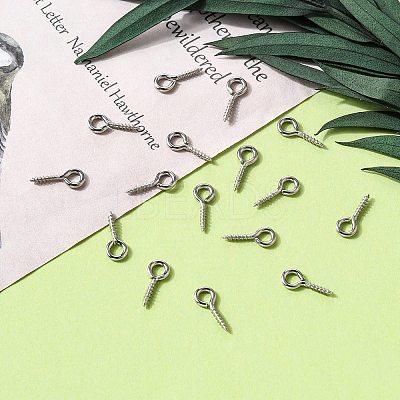 Tarnish Resistant 304 Stainless Steel Screw Eye Pin Peg Bails STAS-L234-165A-P-1
