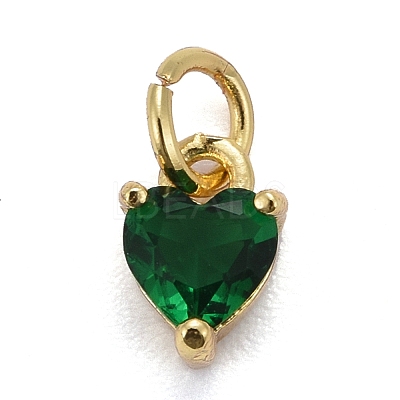 Brass Micro Pave Cubic Zirconia Charms KK-P192-08-G06-1