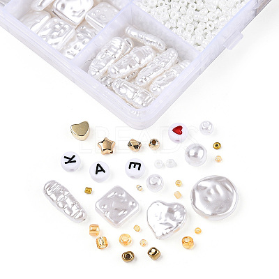 DIY 24 Style Acrylic & ABS Beads Jewelry Making Finding Kit DIY-NB0012-02J-1