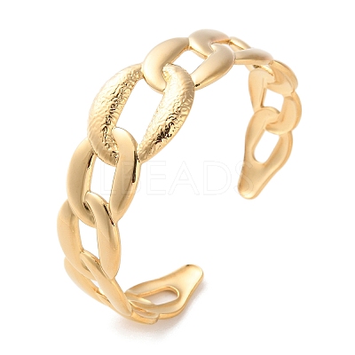 304 Stainless Steel Cuff Bangles for Women LS-BJEW-K263-05G-15-1