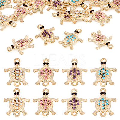 16Pcs Alloy Rhinestone Connector Charms ALRI-TA0001-37-1