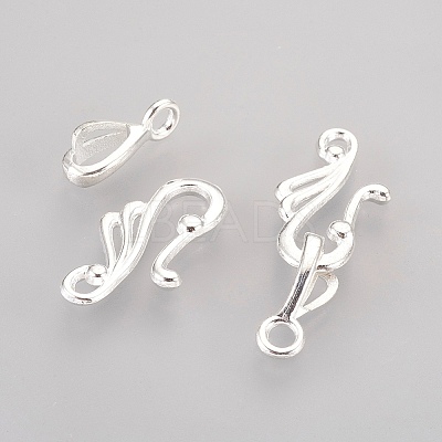 Tibetan Style Hook and Eye Clasps X-K08ZJ021-1