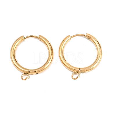 316 Stainless Steel Huggie Hoop Earring Findings EJEW-B158-01E-G-1