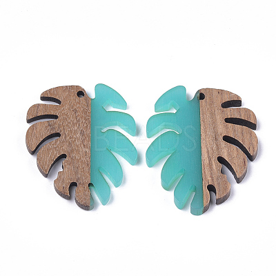 Resin & Walnut Wood Pendants RESI-S358-57B-1