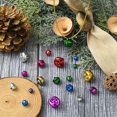 150Pcs 5 Styles Iron Bell Charms IFIN-YW0003-12-1