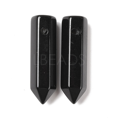 Natural Obsidian Pointed Pendants G-D460-01N-1