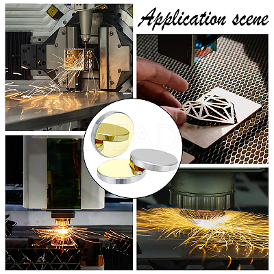 Silicon Gold-Plated Reflective Lens AJEW-WH0248-391A-1