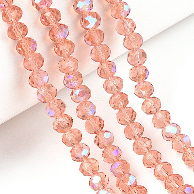 Electroplate Glass Beads Strands EGLA-A034-T8mm-L24-1