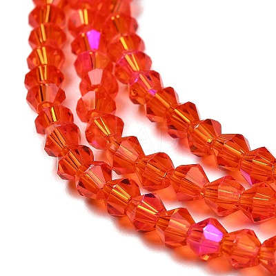 Transparent Electroplate Glass Beads Strands LS-GLAA-F029-4mm-D14-1