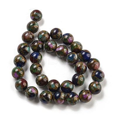 Synthetic Gold Clinquant Stone Beads Strands G-P549-A01-03B-1