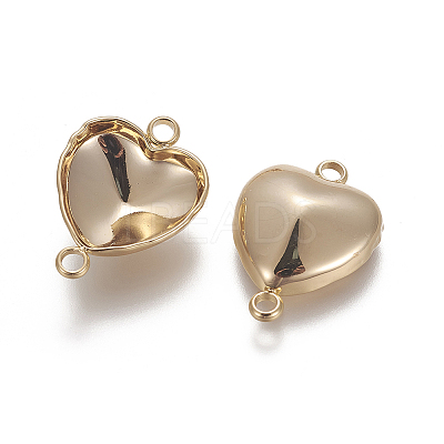 304 Stainless Steel Cabochon Connector Settings STAS-I104-07G-1