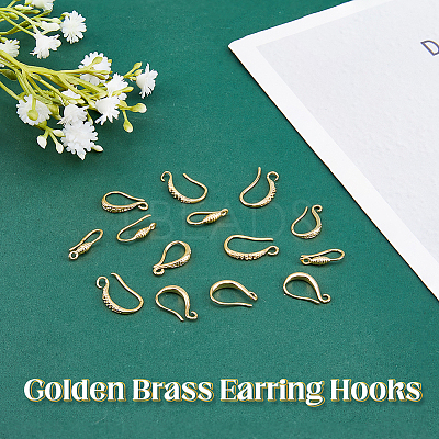 30Pcs 3 Style Rack Plating Brass Earring Hooks KK-DC0002-02-1