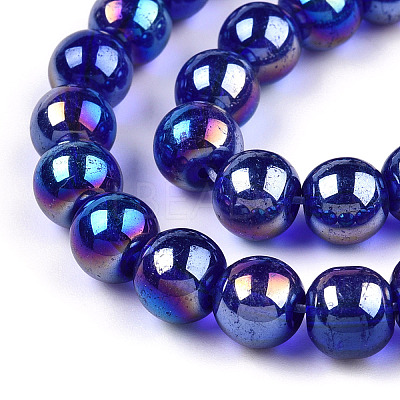 Electroplate Transparent Glass Beads Strands LS-GLAA-T032-T4mm-AB15-1