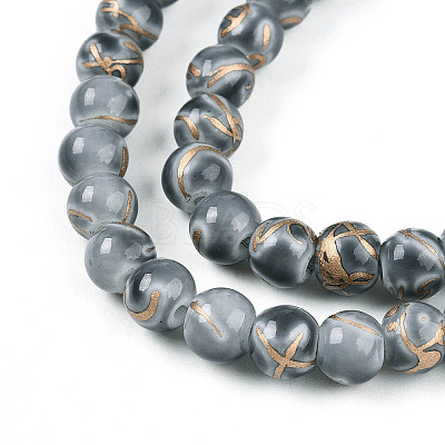 Baking Paint Glass Beads X1-DGLA-N010-6mm-09-1