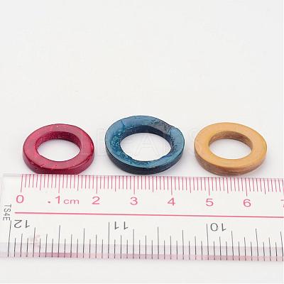 Dyed Wood Jewelry Findings Coconut Linking Rings COCO-O006C-M-1