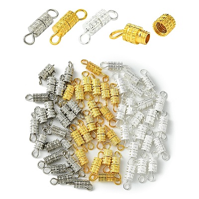 20Pcs Brass Screw Clasps KK-YW0002-40G-1