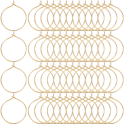 200Pcs Brass Wine Glass Charm Rings KK-SP0001-31B-G-1
