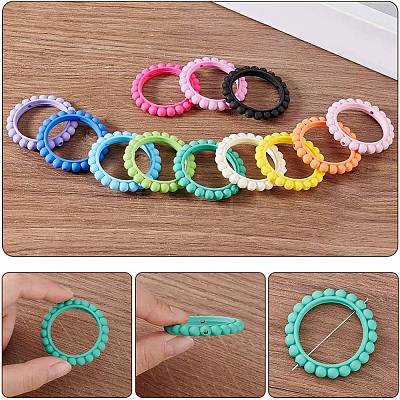24Pcs 12 Colors Opaque Acrylic Bead Frames SACR-AR0001-22-1