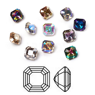K9 Glass Rhinestone Cabochons RGLA-I002-C02-A-1