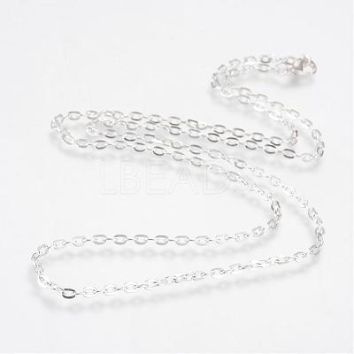 Iron Cable Chains Necklace Making MAK-R013-45cm-S-1