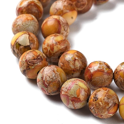 Natural Imperial Jasper Beads Strands G-I122-8mm-M-01-1