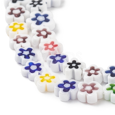 Handmade Millefiori Glass Bead Strands LAMP-J035-8mm-11-1