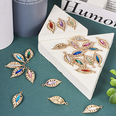 24Pcs 12 Colors KC Gold Plated Alloy Pendants FIND-TA0003-71-1
