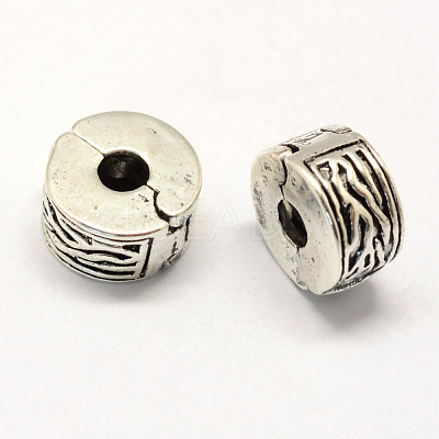 Alloy European Style Clasps X-PDLC-R001-08AS-1