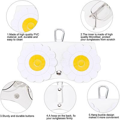 3Pcs Portable PU Imitation Leather Glasses Bag AJEW-NB0003-35-1