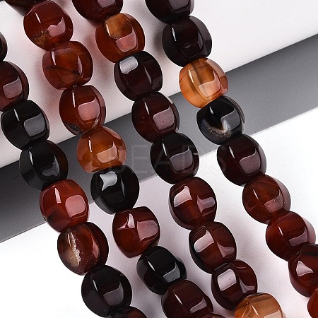 Dyed Natural Agate Beads Strands G-T144-50A-03-1