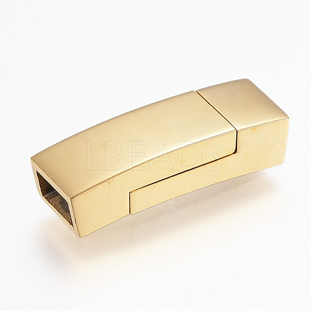 304 Stainless Steel Magnetic Clasps with Glue-in Ends STAS-F130-85G-1