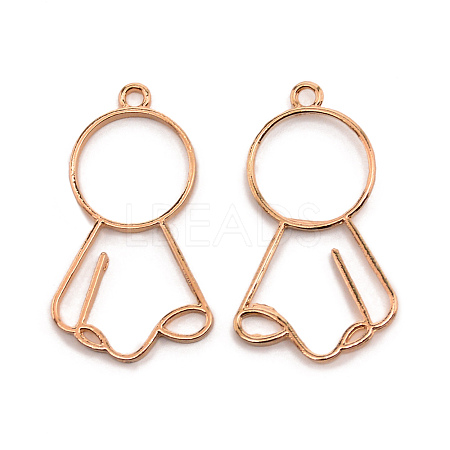 Alloy Open Back Bezel Pendants FIND-WH0100-29-1