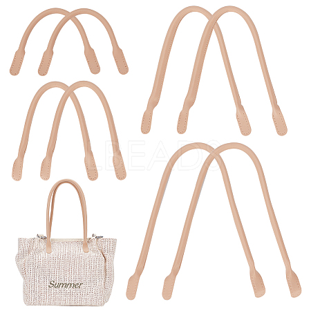 8Pcs 4 Style PU Leather Sew on Bag Handles PURS-WR0001-26B-1