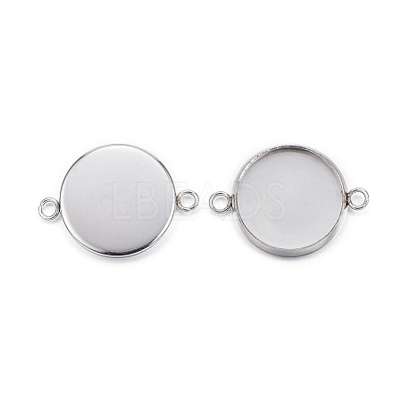 Tarnish Resistant 304 Stainless Steel Cabochon Connector Settings STAS-G170-26P-14mm-1