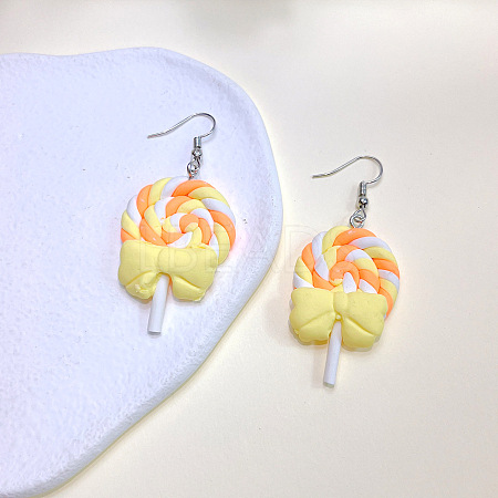 Alloy Polymer Clay Dangle Earrings FS-WG86A62-10-1