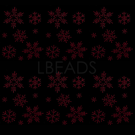 Snowflake Pattern Hotfix Rhinestones DIY-WH0430-205C-1