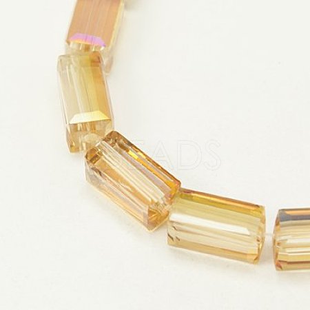 Electroplate Glass Beads EGLA-J023-12x6mm-WLS03-1