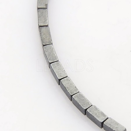 Electroplate Non-magnetic Synthetic Hematite Cuboid Beads Strands G-J213B-02-1